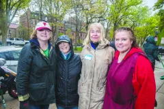 NABB President Sue Baker, with Jane Fine, Ellen Rooney, and Block Captain Chair Ali Foley.