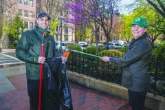 Alan and Alexandra Newman are a formidable street cleanup team on Dartmouth Street.